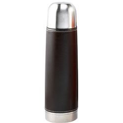 proteam Leather Look Stainless Steel Flask 0.7Ltr