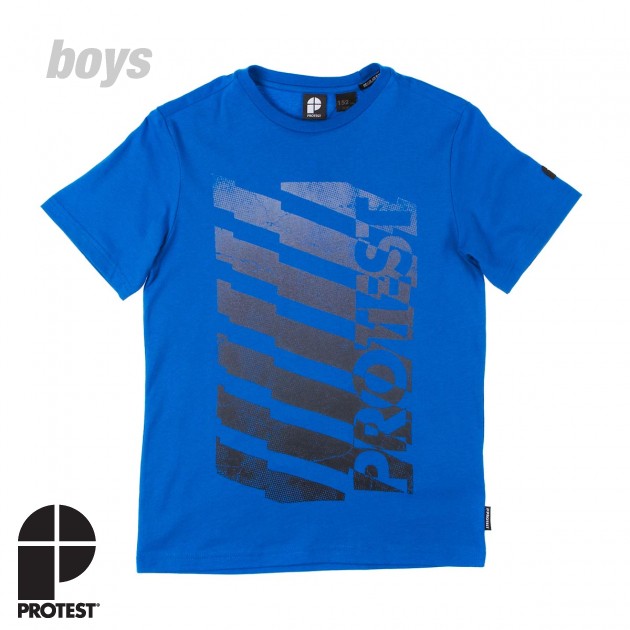Protest Boys Protest Mahiti JR T-Shirt - Scuba Blue