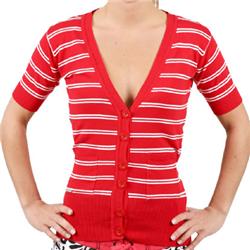 Protest Ladies Crome Belted Cardi - Devil Red