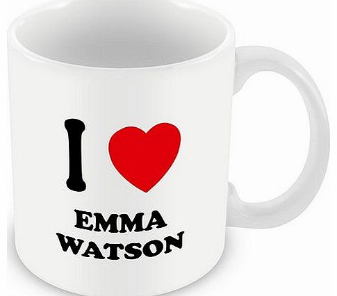 I Love Emma Watson Mug / Cup (choose to personalise with any name, photo, message or colour) - Celebrity inspired fan tribute gift