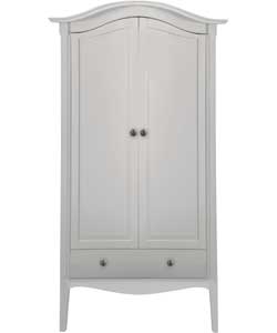 2 Door 1 Drawer Wardrobe - White