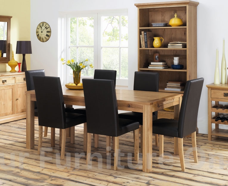 Oak Double End Extension Dining Table