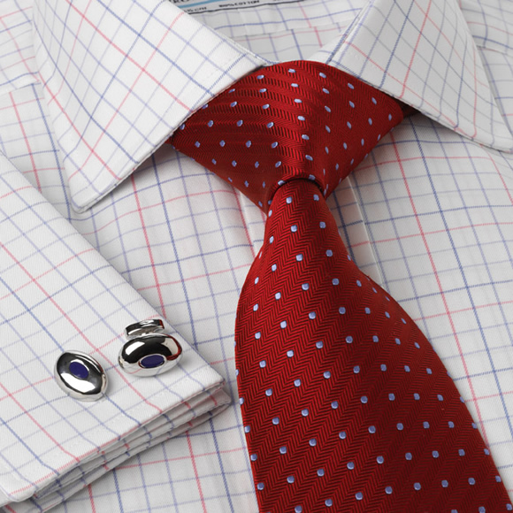 Belgravia Blue & Pink Luxury Twill Check Shirt