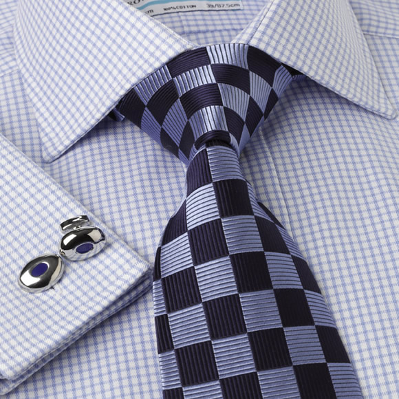 Bently Blue Luxury Twill Check Shirt