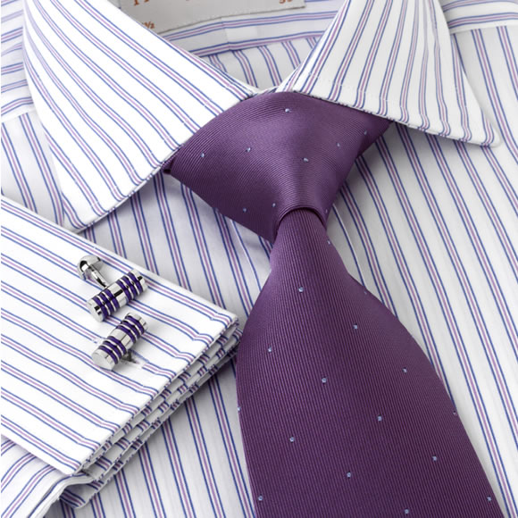 Blue & Lilac Turnberry Stripe Shirt
