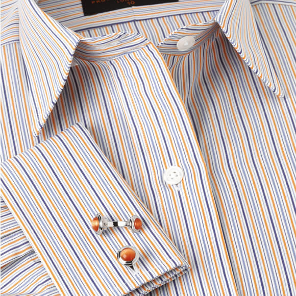 Blue & Orange Stripe Classic Shirt
