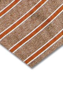 Brown & Tan Stripe Handmade Woven Tie