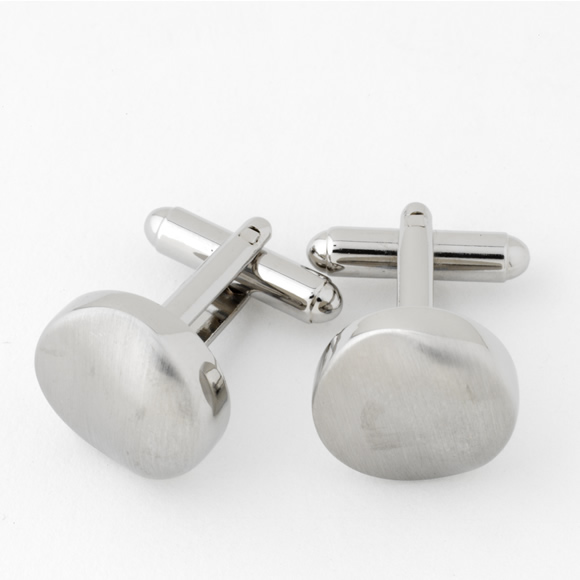 Prowse and Hargood Frosted Circle Cufflinks