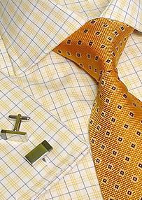 Prowse and Hargood Gold & Royal Marwood Check Shirt