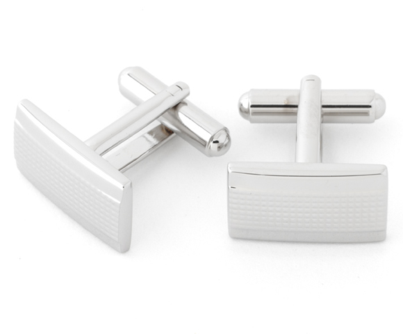 Grooved Rectangle Cufflinks