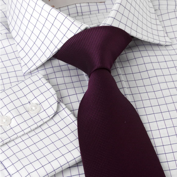 Lilac & Navy Rochester Check Shirt