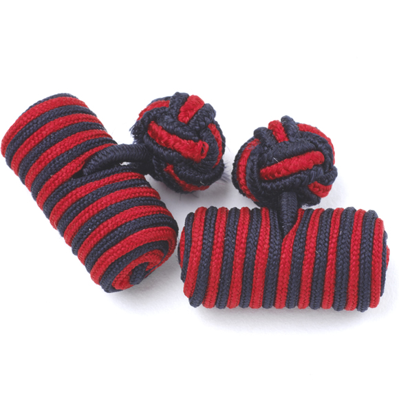 Prowse and Hargood Navy & Red Barrel Knots