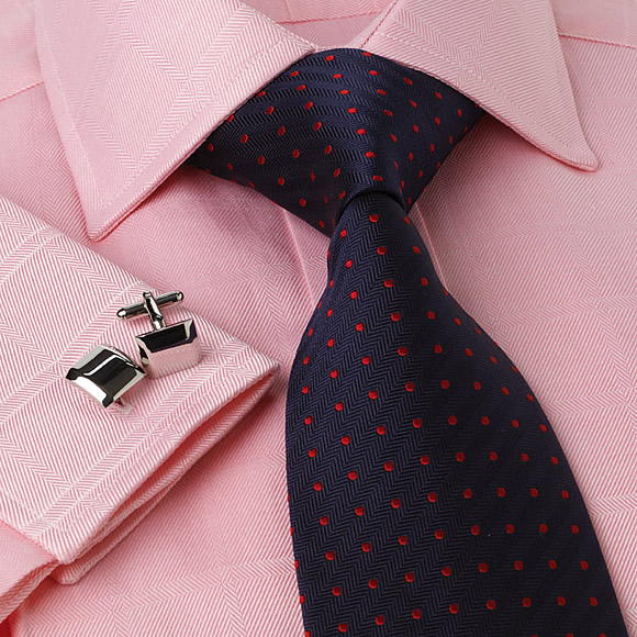 Prowse and Hargood Newmarket Pink Luxury Twill Shirt