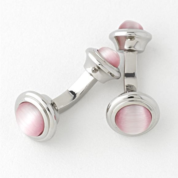 Prowse and Hargood Pink Penketh Cufflinks