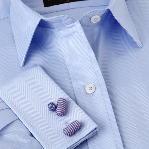 Sky Herringbone Classic Shirt