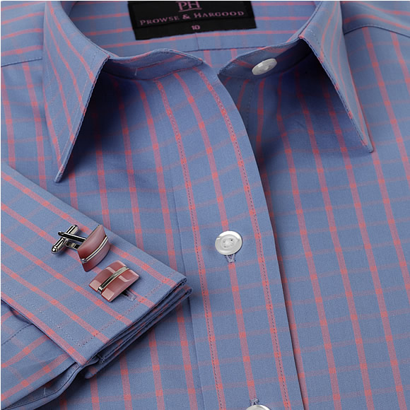 Womens Blue & Pink Check Classic Shirt