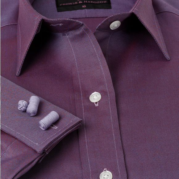Prowse and Hargood Womens Purple Royal Oxford Classic Shirt