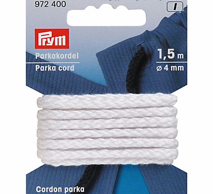 Prym 4mm Parka Cord, White