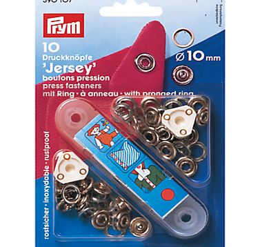 Prym Brass Jersey Ring Top Press Fasteners,
