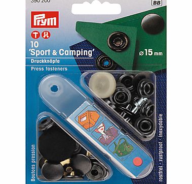 Prym Brass Sport/Camping Press Fasteners, 15mm,