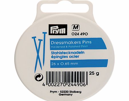 Prym Dressmakers Pins, 0.65x 26 mm, 25g Tub