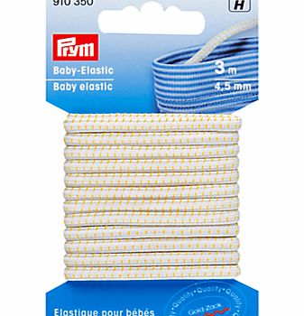 Prym Gold-Zack Baby Elastic, White