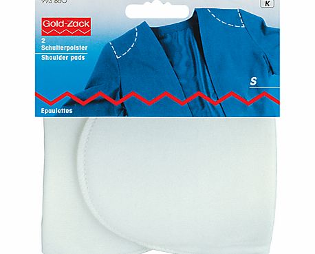 Prym Gold-Zack Set-In White Shoulder Pads, 1 Pair