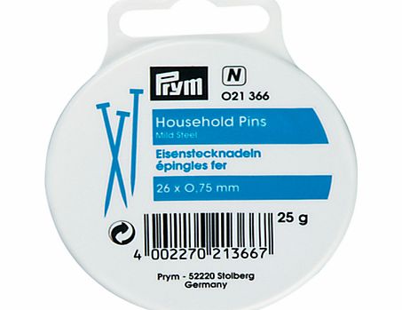 Prym Household Pins, 0.75 x 26mm, 25g Tub