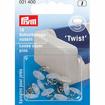 Prym Loose Cover Twist Pins, Pack Of 10