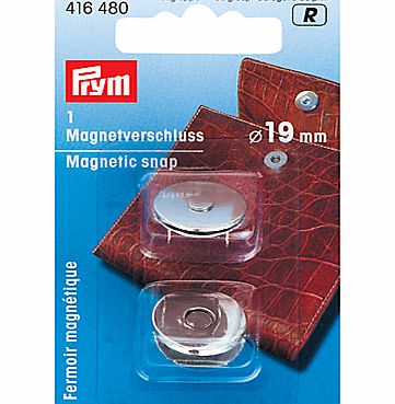 Prym Magentic Snap Fasteners, Silver Colour, 19mm