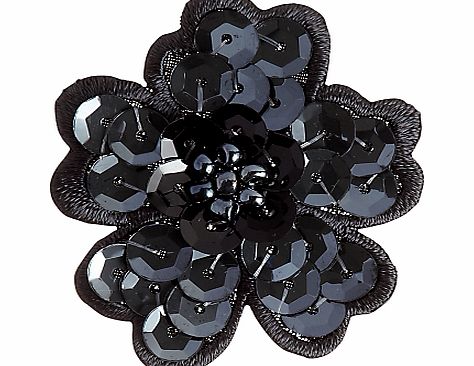 Prym Sequined Flower Motif, Black