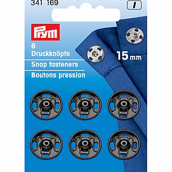 Prym Sew-On Metal Snap Fasteners, 15mm, Pack of