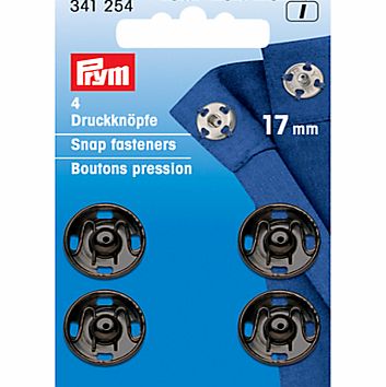 Prym Sew-On Metal Snap Fasteners, 17mm, Pack of