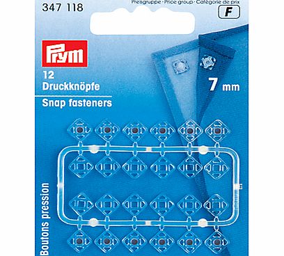 Prym Sew-On Snap Fasteners, 7mm, Pack of 12