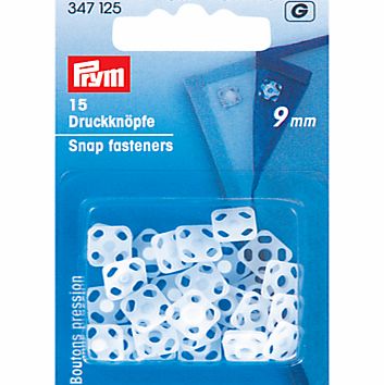 Prym Sew-On Square Plastic Snap Fasteners, 9mm,