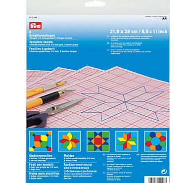 Prym Template Sheets, 6 Pieces