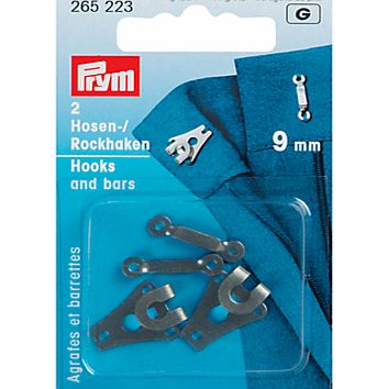 Prym Trouser Small Hook and Bar, 9mm, Black