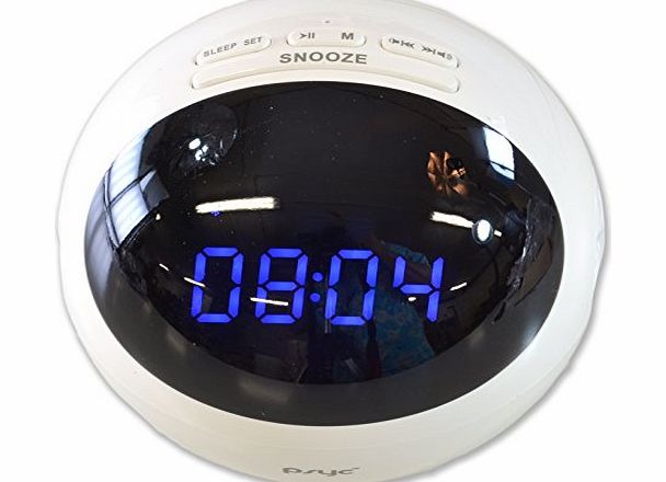 PSYC  Orbit Portable Bluetooth Speaker with FM Radio and Digital Alarm Clock