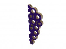 PT Wooden Grape Bottle Holder/Wine Rack in Purple