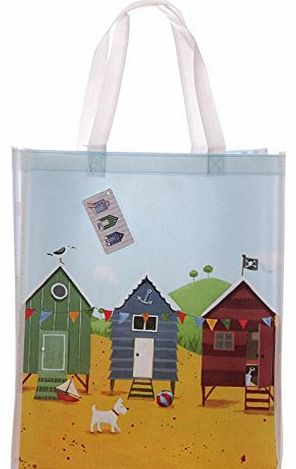 Jan Pashley Colourful Beach Hut Shopping Bag