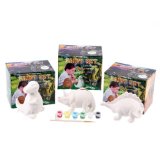 Puckator Paint Your Own Dinosaur Money Box, 3 assorted designs sold separately