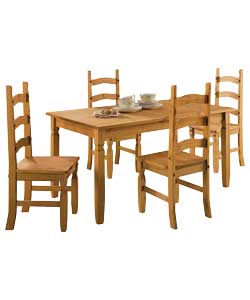Puerto Rico Pine Dining Table and 6 Chairs