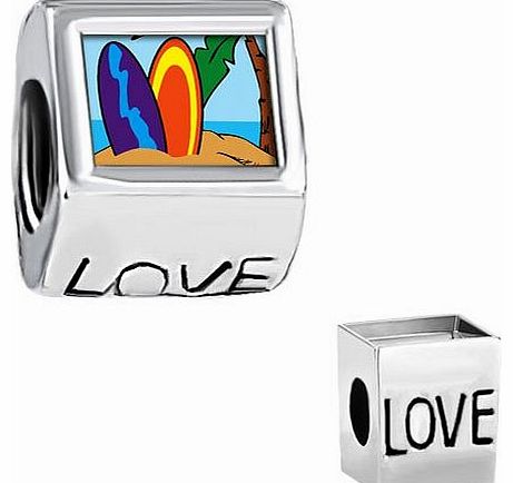 Bead Travel Sand Beach Photo Love European Charm Beads Fits Pandora Bracelet