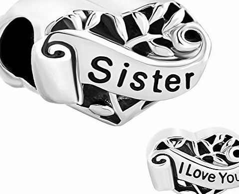 Pugster Sister I Love You Heart Family Tree Of Life Charms Sale Cheap Jewellery Bead fit Pandora Bracelet