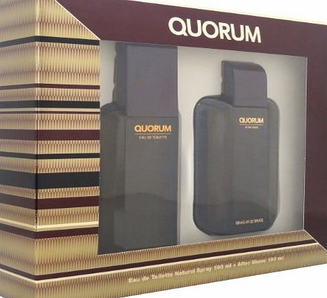 Puig Quorum EDT 100ml Spray with Aftershave Gift Set