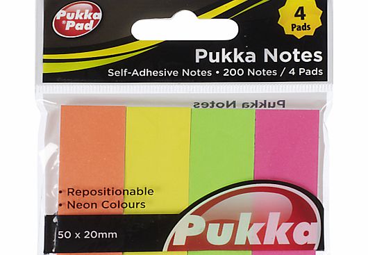 Pukka Pads Coloured Page Markers, Pack Of 4