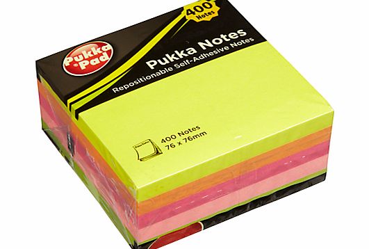 Pukka Sticky Notes Cube, Pack of 4