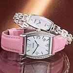 Pulsar Womens Sterling Silver Bracelet Watch with Mother of Pearl Dial
