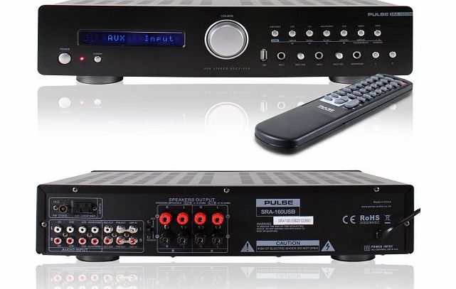 Hifi Stereo Amplifier Receiver Home Audio Cinema FM AM Radio Shop Office Amp 80W