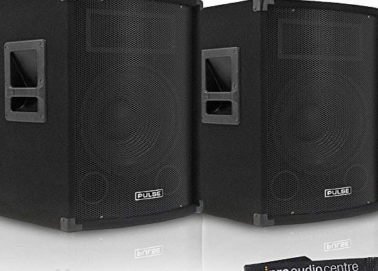 Pulse Oximeter Pulse PVS15 800W 15`` Passive Disco DJ and Band PA Speakers (PAIR)